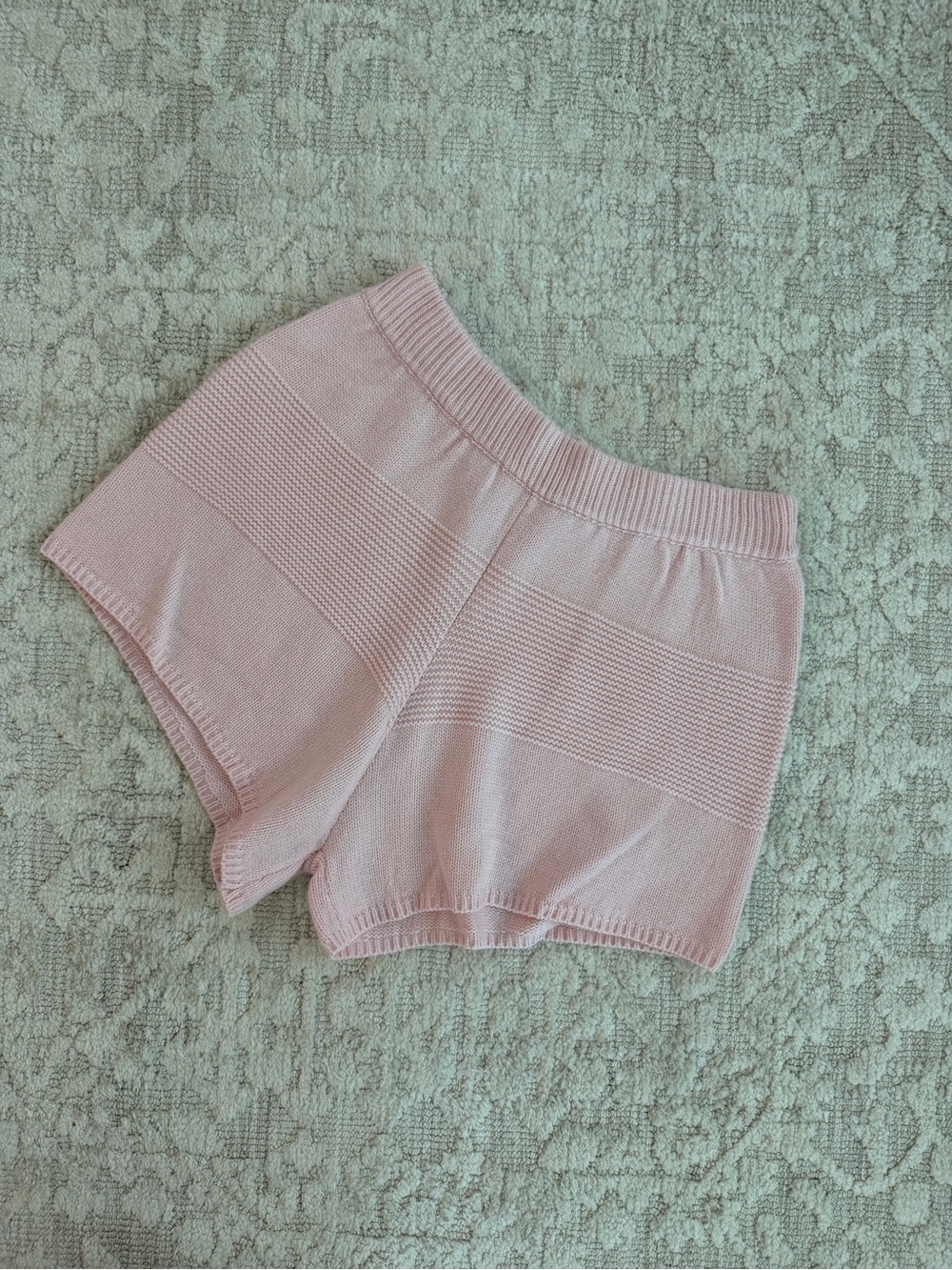 Beginning Boutique Pink High Waisted Knit Shorts